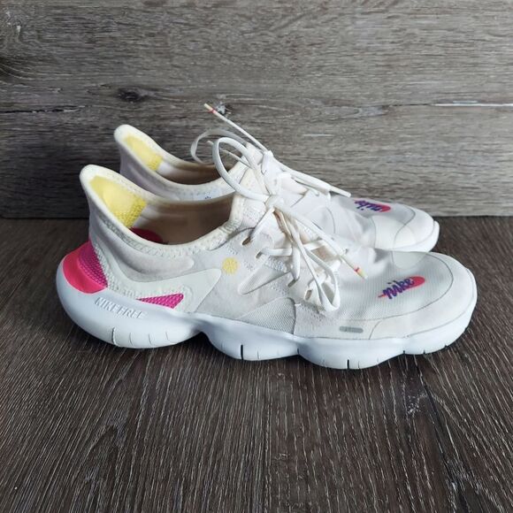 Nike Free RN 5.0 Laser Fuchsia Womens 7 Athletic Shoe Sneakers CI1289-100 - Picture 1 of 9